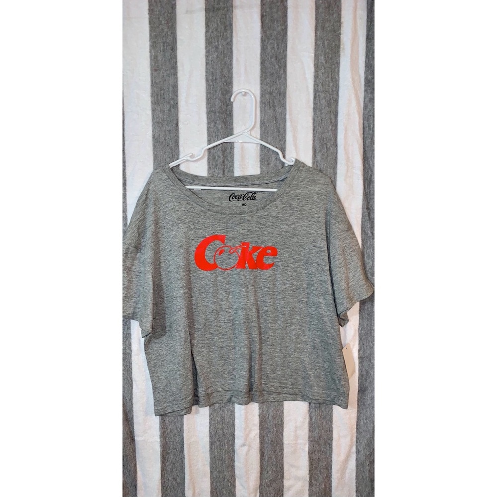 Medium Gray Cropped Coca-Cola Shirt